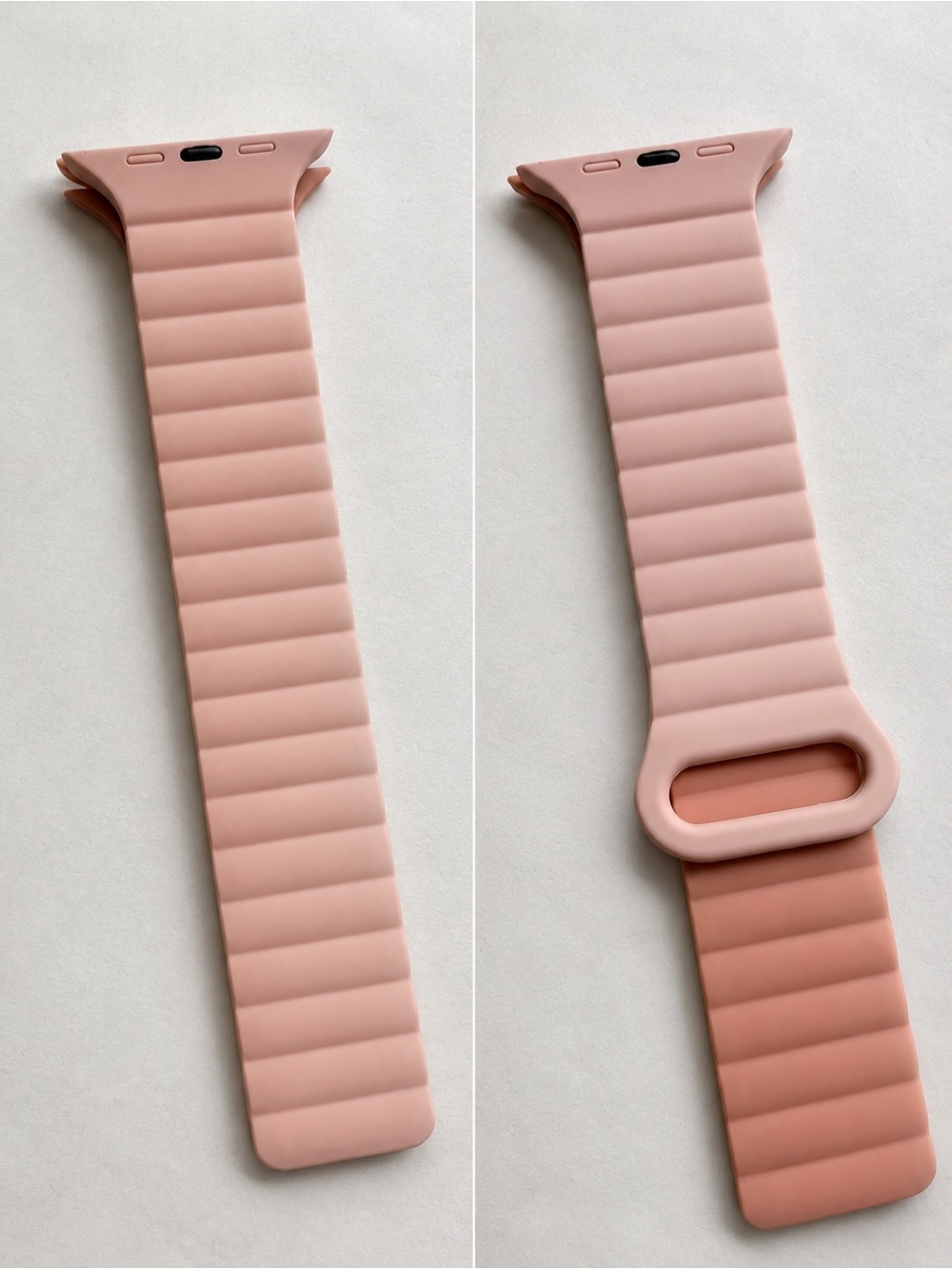 Silicone Watch Band Compatible Replacement - Blush Pink,Magnetic for 42/44/45/46